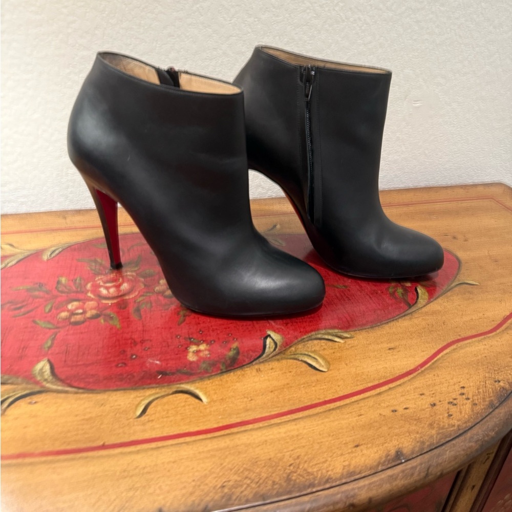 Christian Louboutin Black Heeled Ankle Boots
